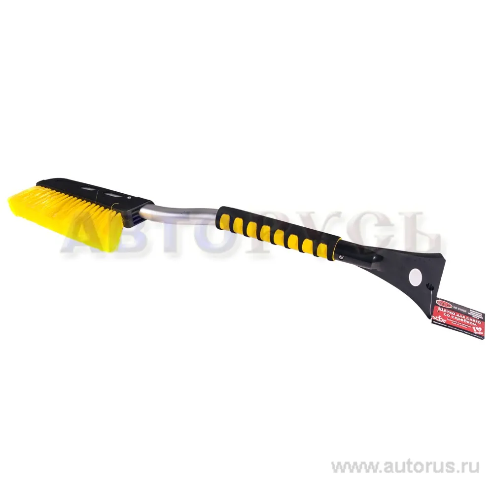Щетка для очистки снега со скребком и мягкой ручкой 69 см BOLK BK01084