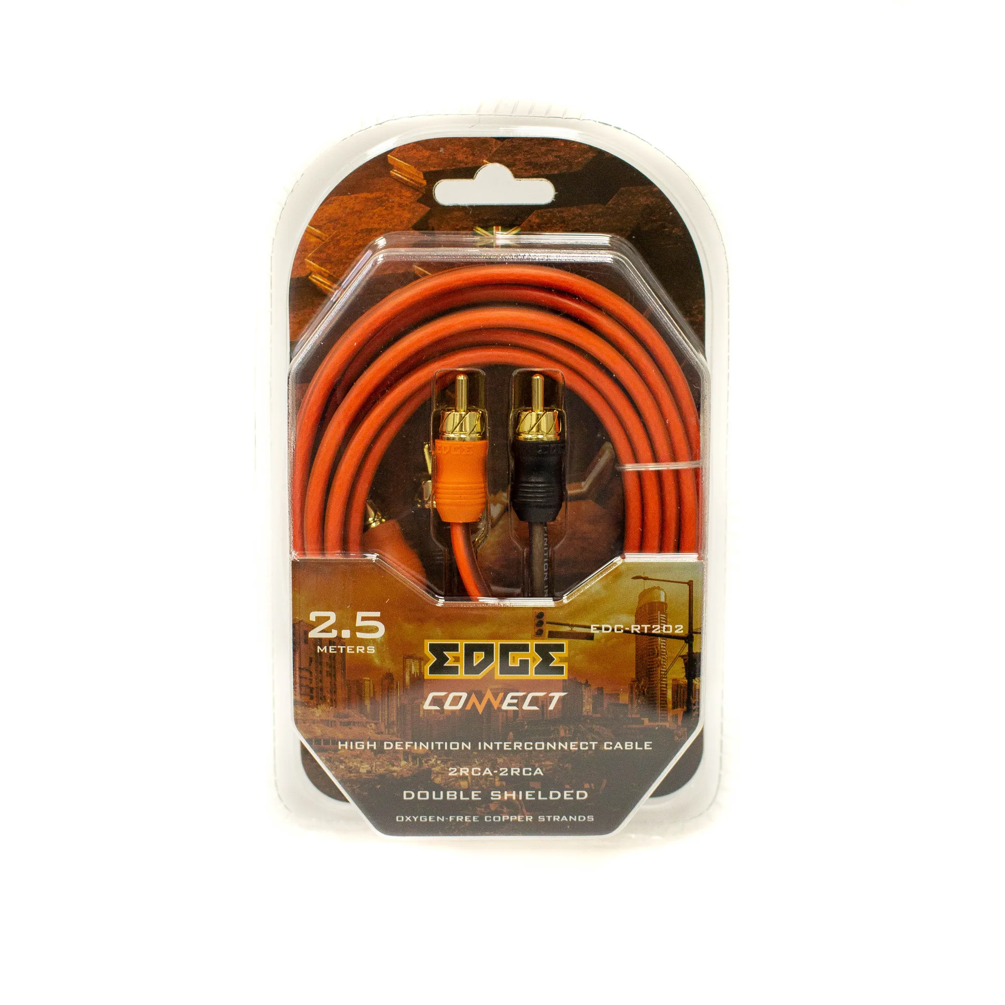 Кабель edc-rt202 межблочный медный 2rca-2rca - 2.5 м EDGE EDC-RT202