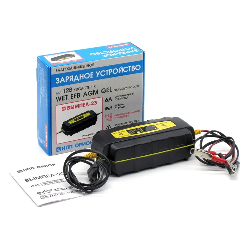 Устройство зарядное для АКБ Вымпел-23 (герметичн.корпус,6А,12В,автомат,LED индикатор) ВЫМПЕЛ 2123
