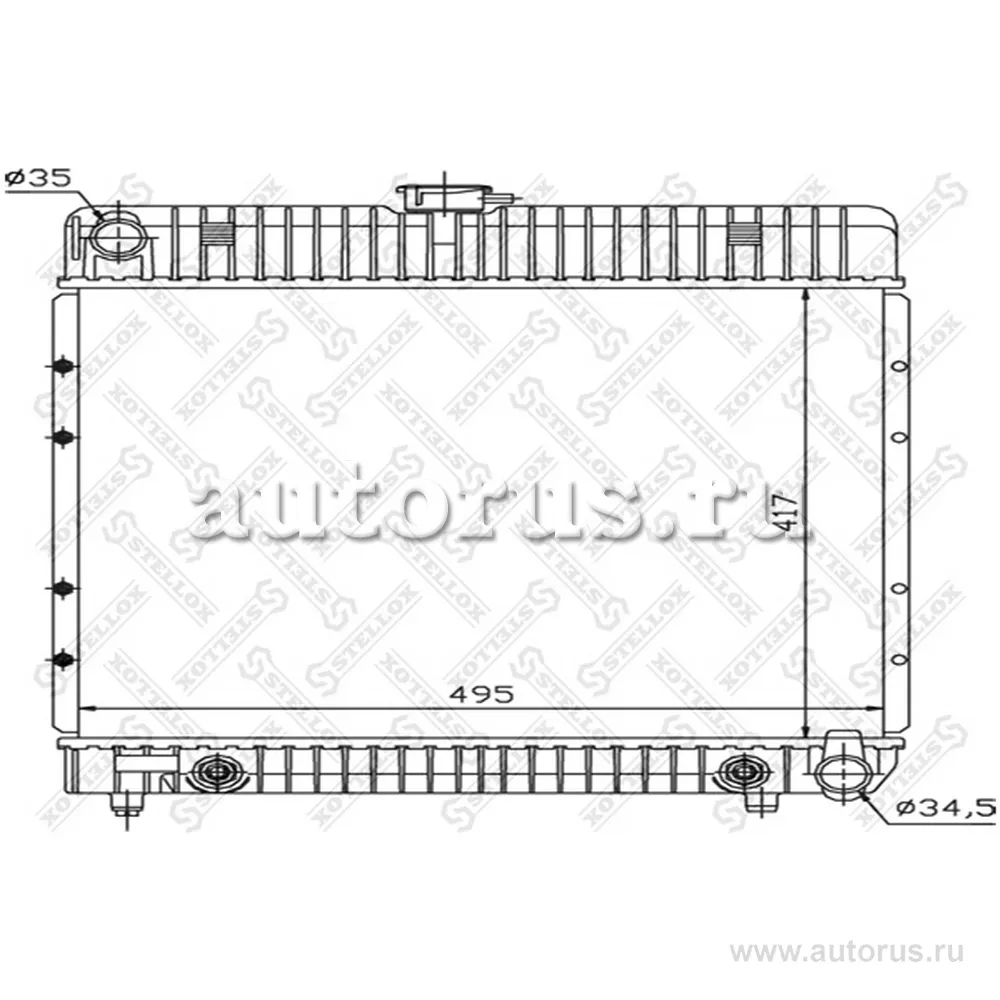 Радиатор системы охлаждения MB W123/W126 2.0-3.0D 76-85 STELLOX 10-25094-SX