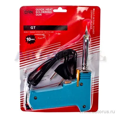 Паяльник-пистолет с острым жалом и регулировкой мощности 30-60Вт 220В BOLK BK82002