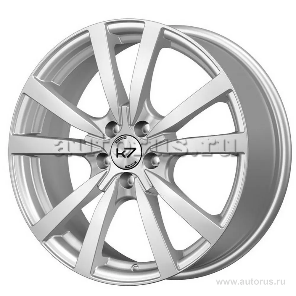 Диск литой R17 7J 5x114.3/60.1 ET45 K7 к107 Посейдон Серебро z0126
