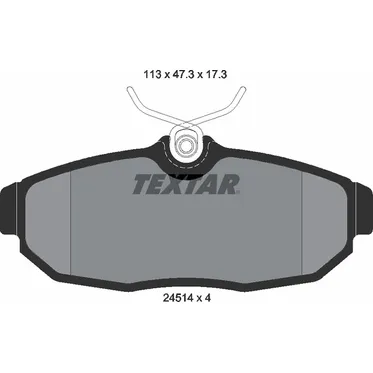 Колодки тормозные дисковые TEXTAR