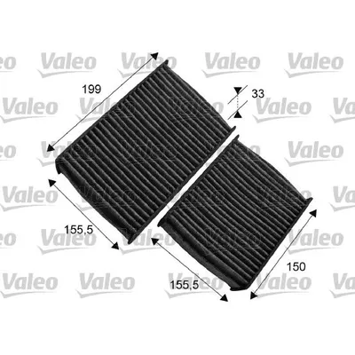 Фильтр салонный, угольный VALEO 715557