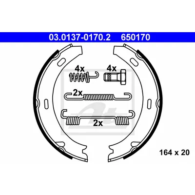 Колодки стояночного тормоза ATE 03.0137-0170.2