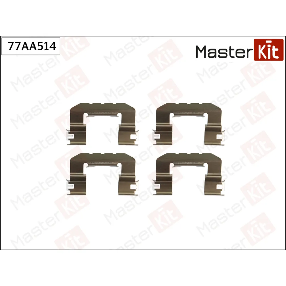 Комплект установочный тормозных колодок Kia CEE'D (JD) 2012 - MASTERKIT 77AA514