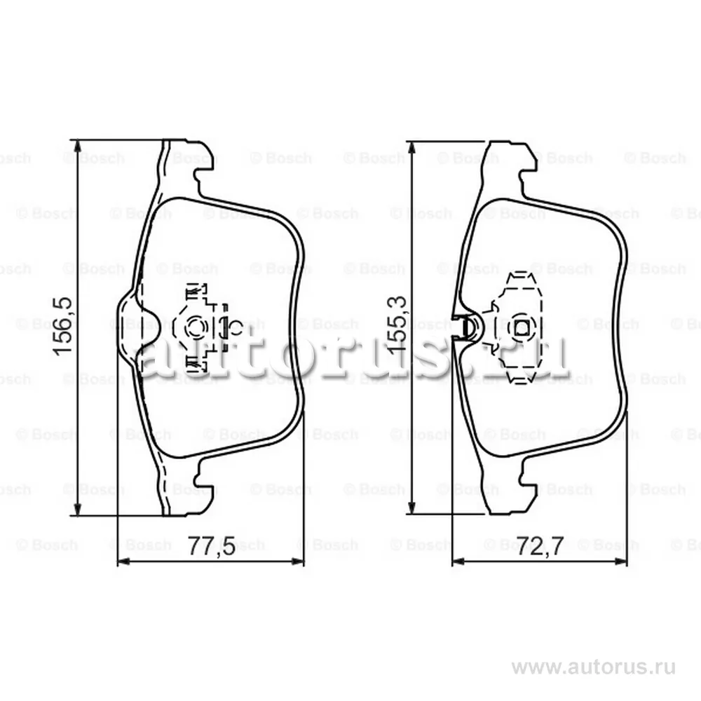 Колодки тормозные дисковые передн OPEL: SIGNUM 2.8 V6 Turbo/3.0 V6 CDTI/3.2 V6 03- BOSCH 0986494280
