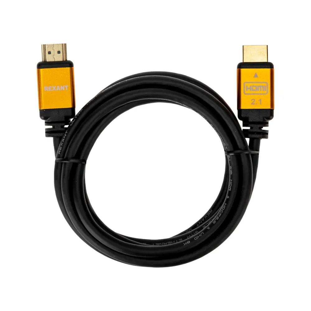Кабель HDMI - HDMI 2.1, длина 3м, Gold REXANT 17-6005