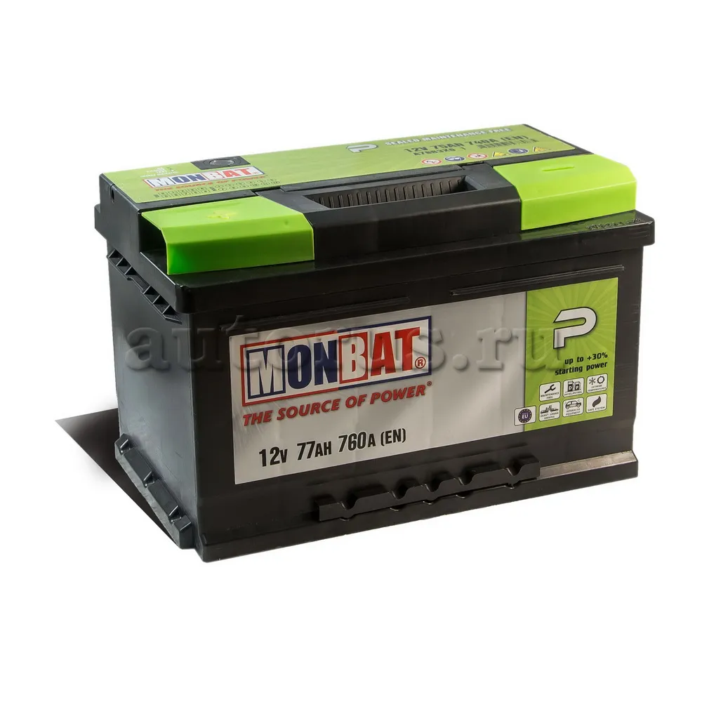 Аккумулятор MONBAT P 77 А/ч прямая L+ 278x175x190 EN760 А