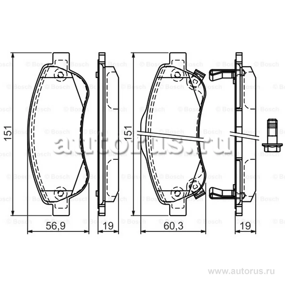 Колодки тормозные передние BOSCH 0 986 494 379