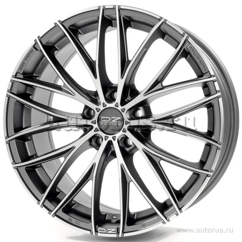 Диск литой R18 8J 5x108/75 ET45 OZ Italia 150 Matt Dark Graphite Diamond Cut W0188420049