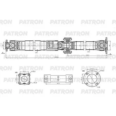 Вал карданный NISSAN X-Trail (T31) 2007-2014 (2.0DCI M9R) PATRON PKR039