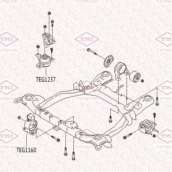 Опора двигателя передняя HYUNDAI Santa Fe 06-> TATSUMI TEG1160