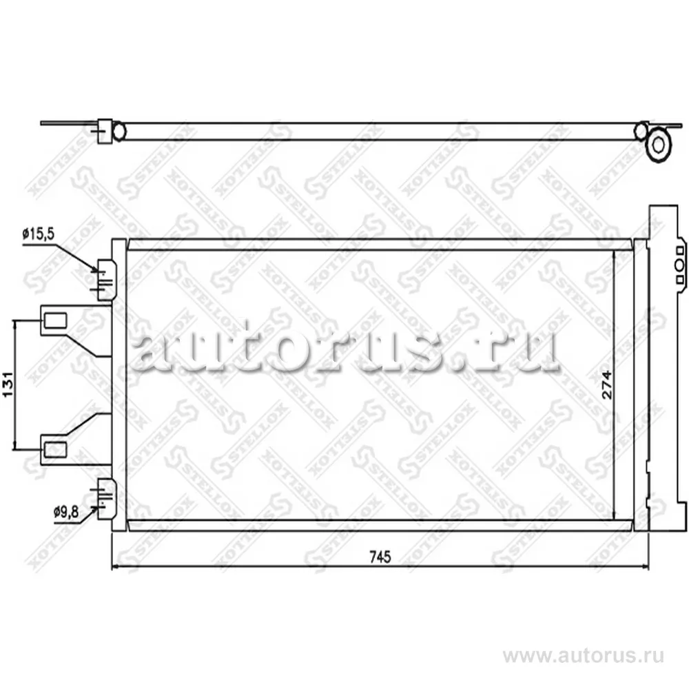 Радиатор кондиционера Fiat Ducato, Peugeot Boxer all 06> STELLOX 10-45548-SX