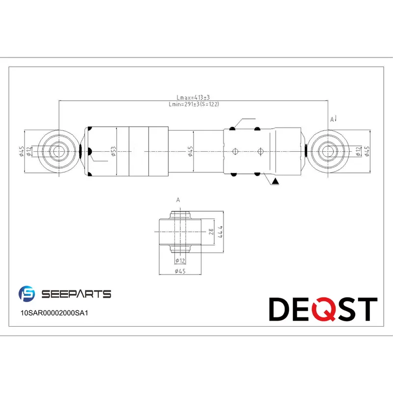 Амортизатор подвески задний газовый TOYOTA RAV4 III 06 DEQST 10SAR00002000