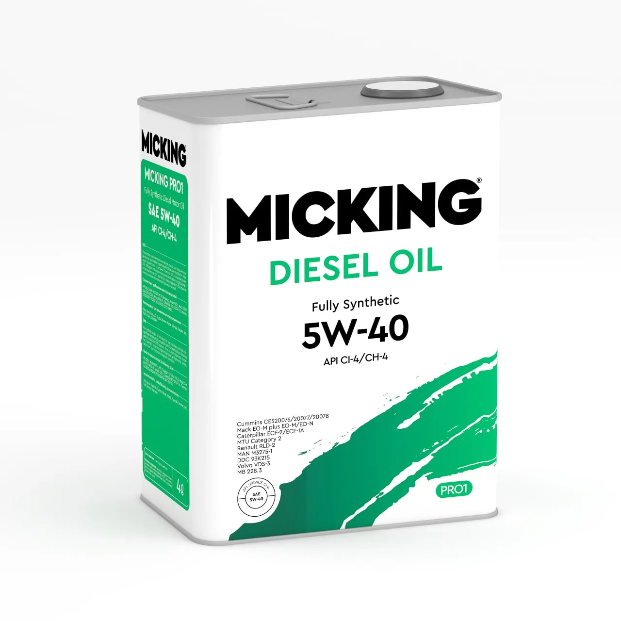 Моторное масло Micking Diesel Oil PRO1 5W-40 синтетическое API CI-4/CH-4 для дизельных двигателей 4л M1156