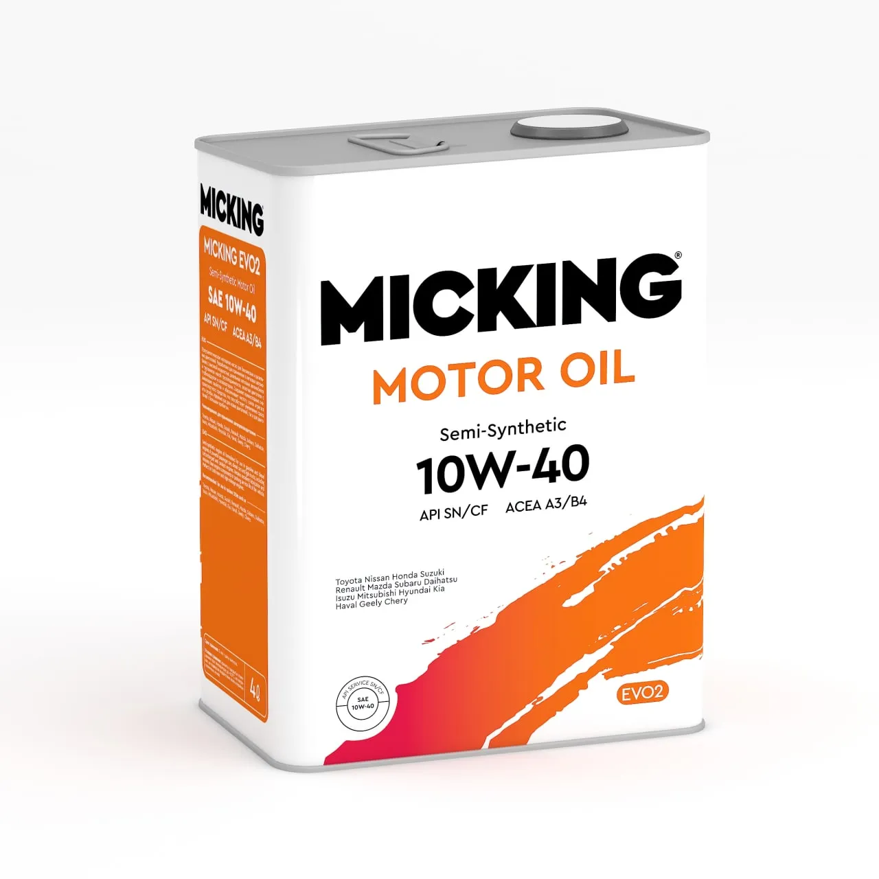 Масло моторное MICKING EVO2 10W-40 полусинтетическое 4 л M2156
