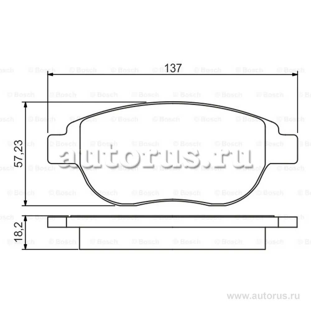 Колодки тормозные передние, Premium-2 BOSCH 0 986 495 225