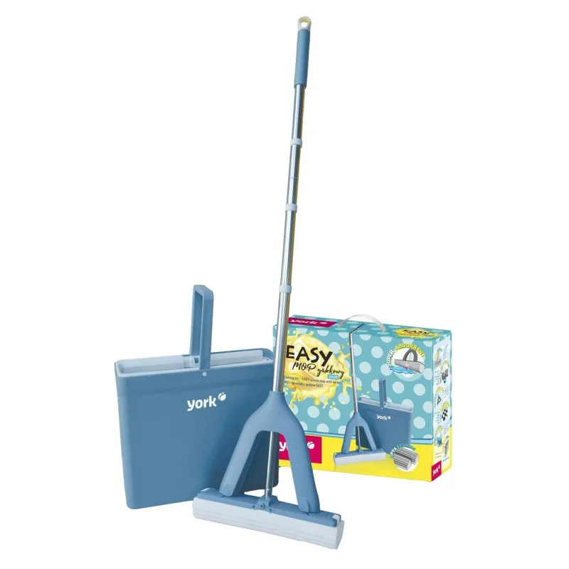 Комплект для уборки YORK Изи губчатая швабра и ведро с отжимом 2 запаски 1571832
