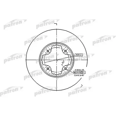 Диск тормозной передний HONDA: ACCORD IV 90-93, ROVER: 600 93-99 PATRON PBD2679