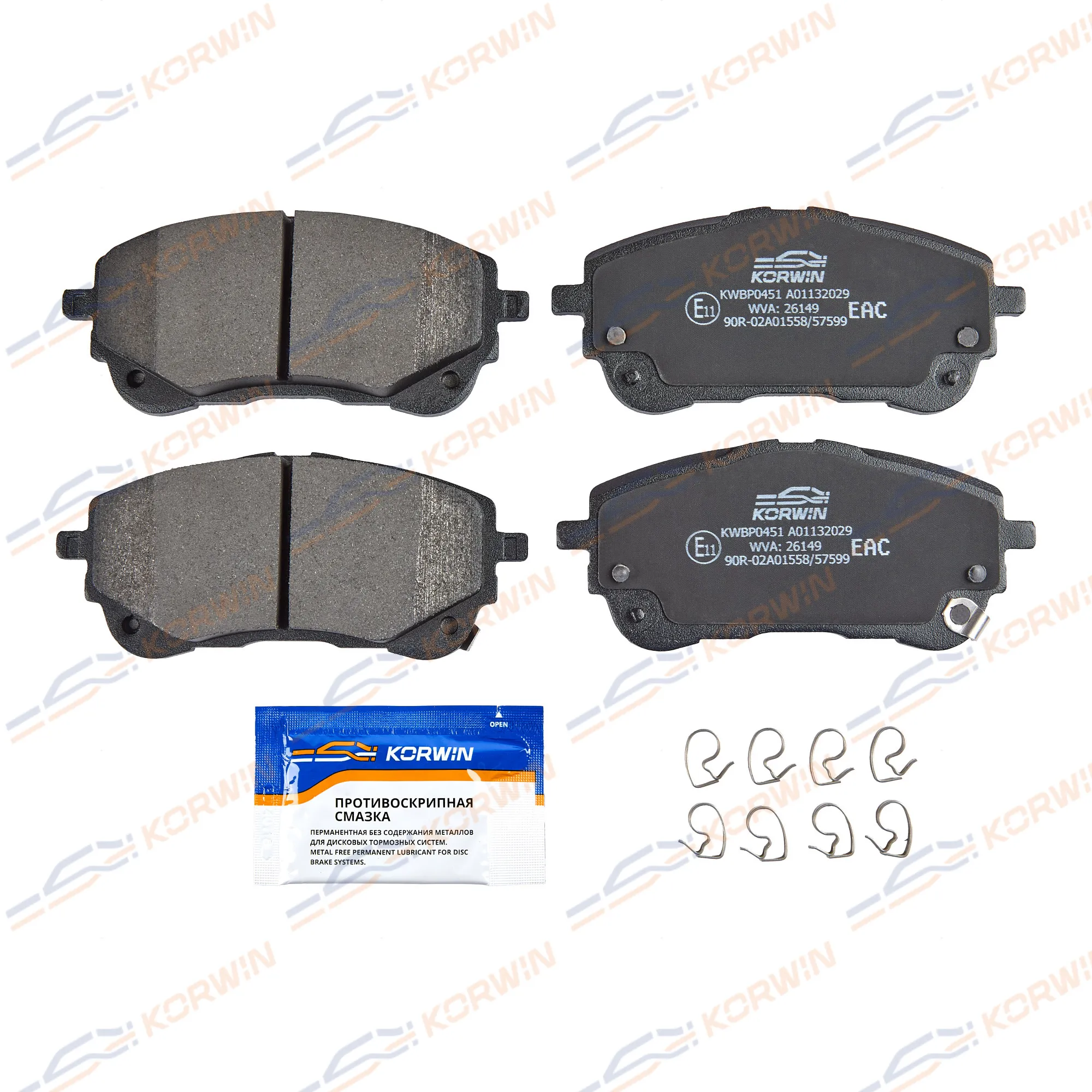 Колодки тормозные перед. Toyota Corolla (E210) 18- KORWIN KWBP0451