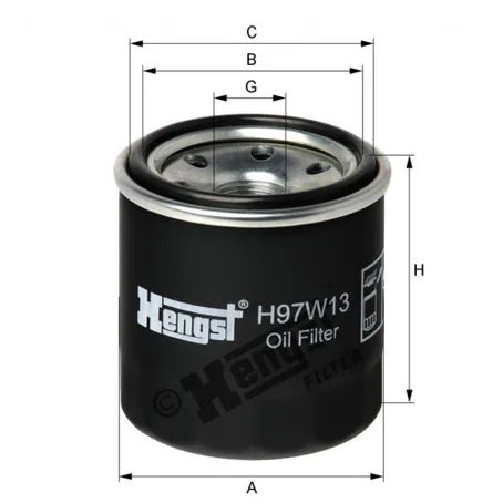 Фильтр масляный HENGST H97W13