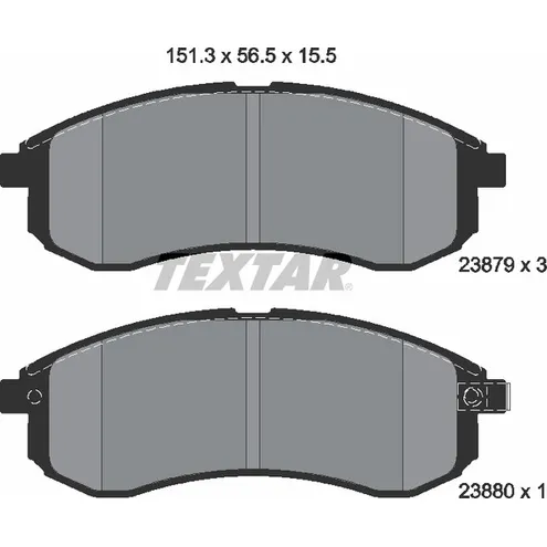Колодки тормозные передние MITSUBISHI TEXTAR 2387902