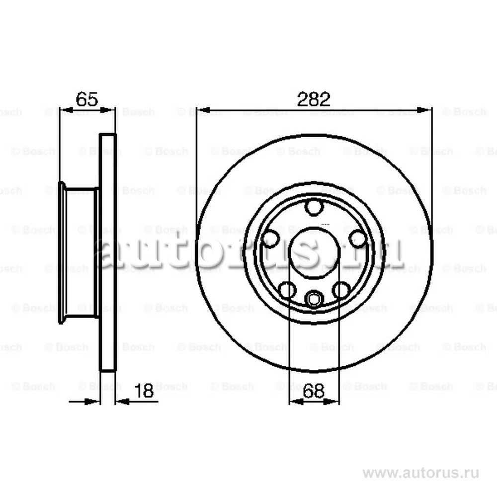 Диск тормозной передний BOSCH 0986478613