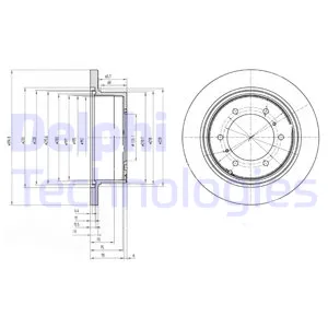 Диск тормозной задний MITSUBISHI PAJERO II DELPHI BG3105