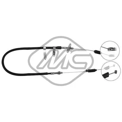 Трос ручника MAZ 323 BF-PROTEGE USA (DRUM BRAKE) DX-RH Metalcaucho 82193
