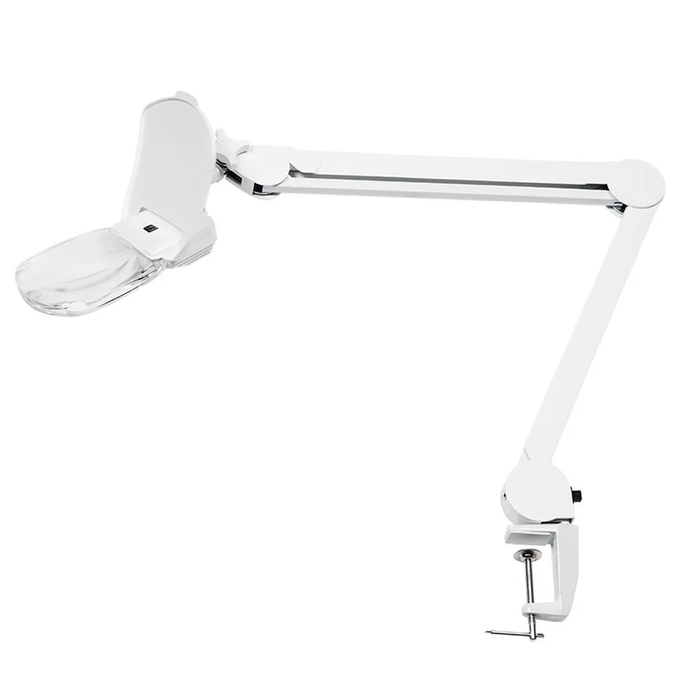 Лупа на струбцине , квадратная 3D+20D, с подсветкой 6 LED, серия EXPERT, белая REXANT 31-0565