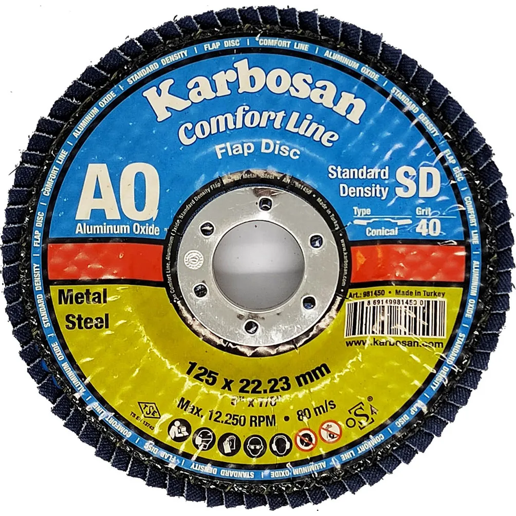 Круг лепестковый КЛТ 125х22/Р40 Karbosan Comfort Line AO SD Flap Конический (Арт.981450) KARBOSAN KAR-981450
