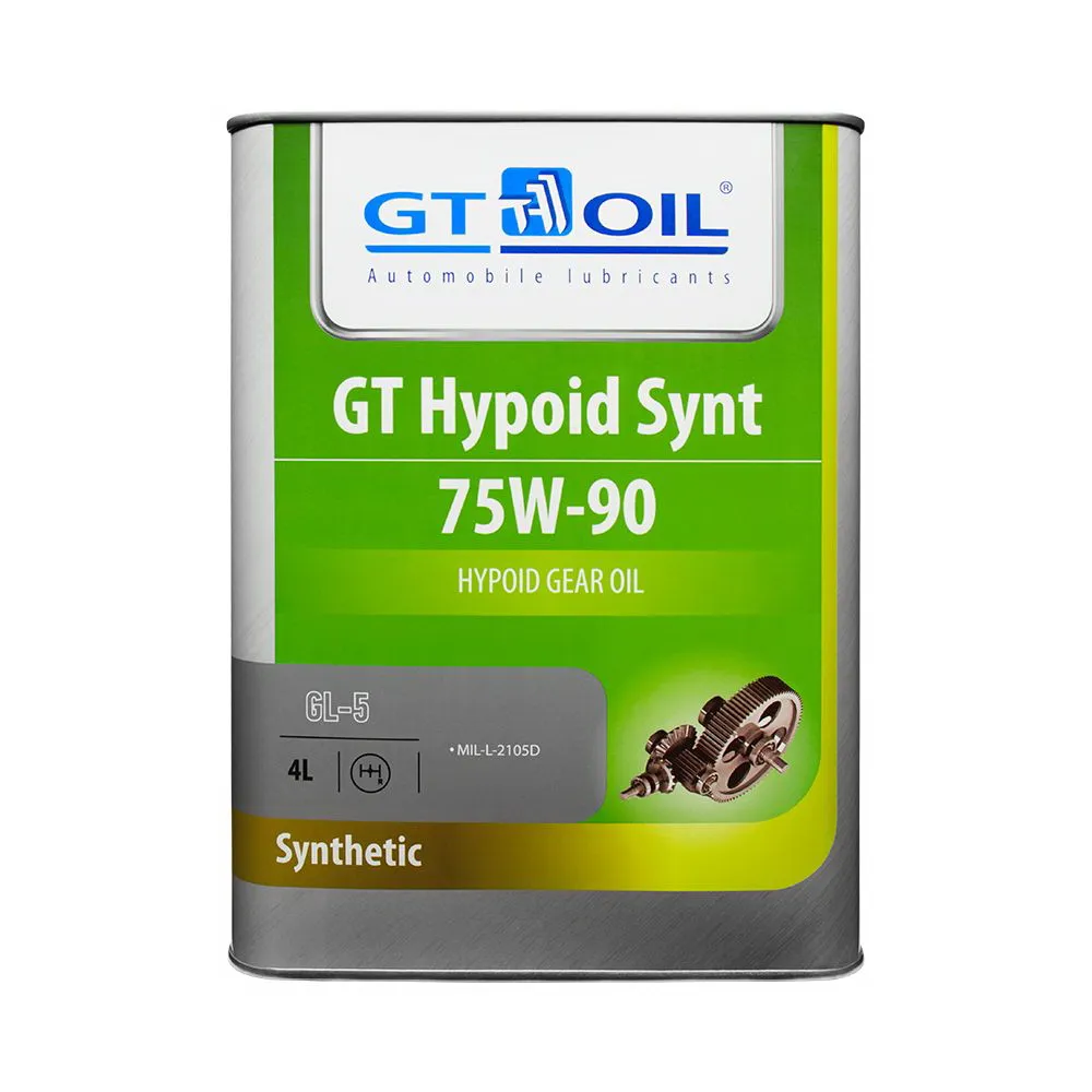 Масло трансмиссионное GT OIL GT HYPOID SYNT GL-5 75W-90 синтетическое 4 л 8809059407875