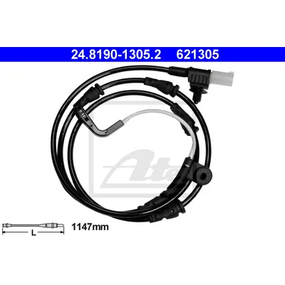 Датчик износа колодок пер. L=1178/ Land Rover Discovery III 04> ATE 24.8190-1305.2