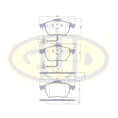 КОЛОДКИ ПЕР AUDI A6 1.8T 2.5TDI 97-02.VW PASSAT 1.6-2.5TDI 98- G.U.D. GBP039022