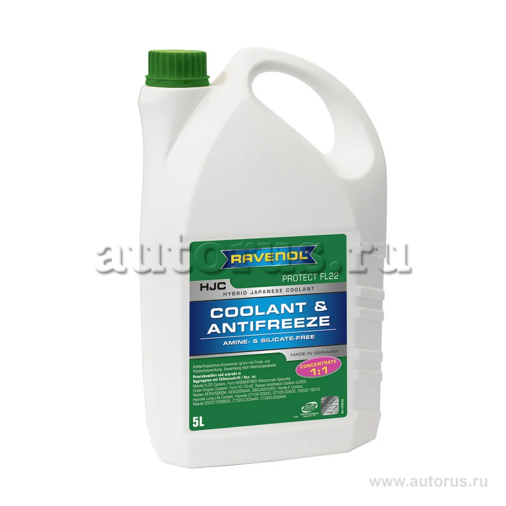 Антифриз Ravenol HJC концентрат зеленый 5 л 1410122-005