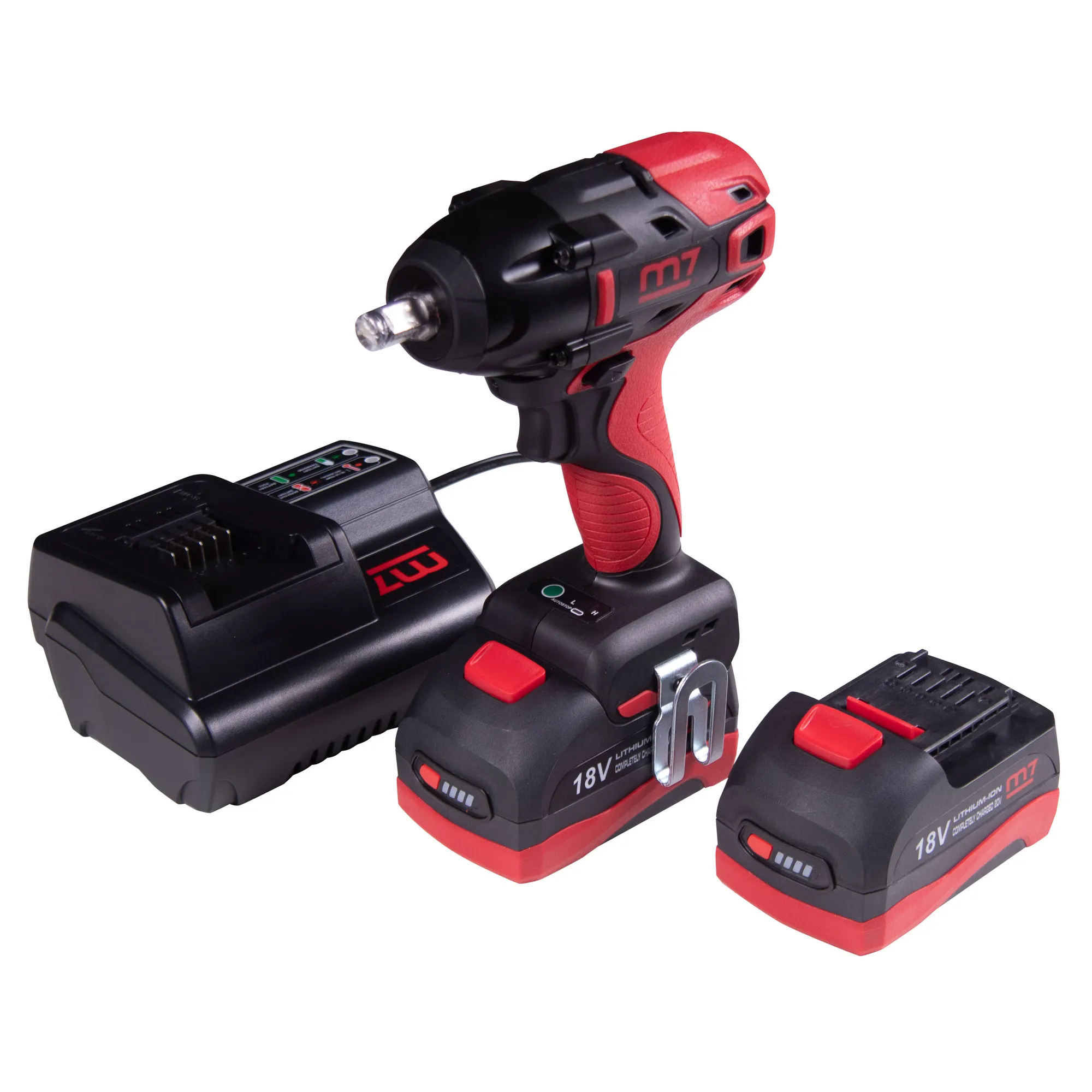 Гайковерт аккумуляторный ударный 1/2, 813 Нм, 18 В, 4 предмета, кейс MIGHTY SEVEN DW401A
