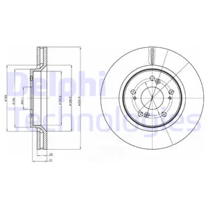 Диск тормозной передний HONDA CR-V III 2.0/2.4L 07-> /VENT D=293MM DELPHI BG4250C