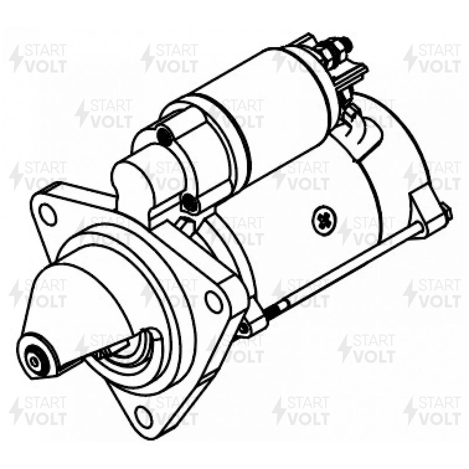Стартер для ГАЗ/ПАЗ/МТЗ/ВТЗ с дв. ММЗ Д-240/243/245 12В 3,2кВт STARTVOLT LSt 0324
