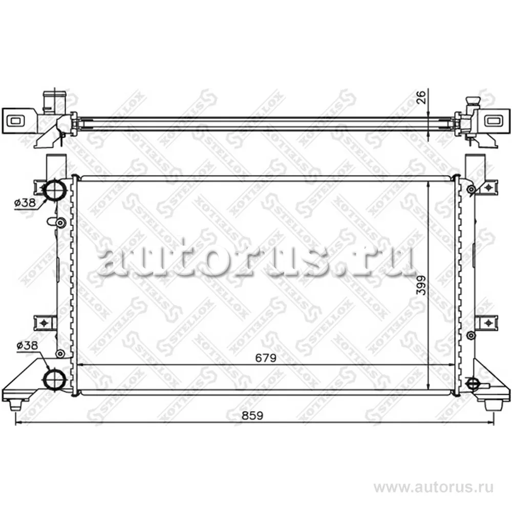 Радиатор системы охлаждения VW LT28 2.3-2.8TDi 96> STELLOX 10-25007-SX