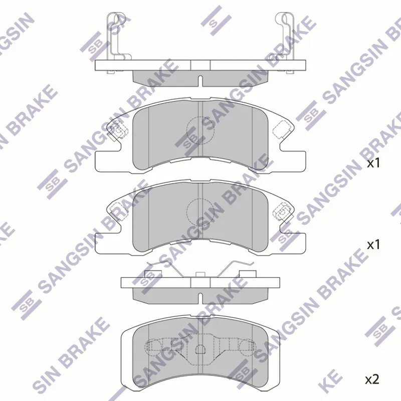 Колодки тормозные DAIHATSU CHARADE/CUORE/TREVIS передние SP1611