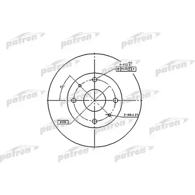 Диск тормозной передний NISSAN: 100 NX 90-94, SUNNY I 86-88, SUNNY PATRON PBD2576