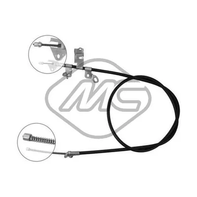 Трос ручника TOY YARIS VERSO ALL (DRUM BRAKE) DX-RH Metalcaucho 83474