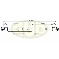 АМОРТИЗАТОР БАГАЖНИКА AUDI A6 (4B,C5) 08/97-04/00 630N L278/90MM G.U.D GGS020141