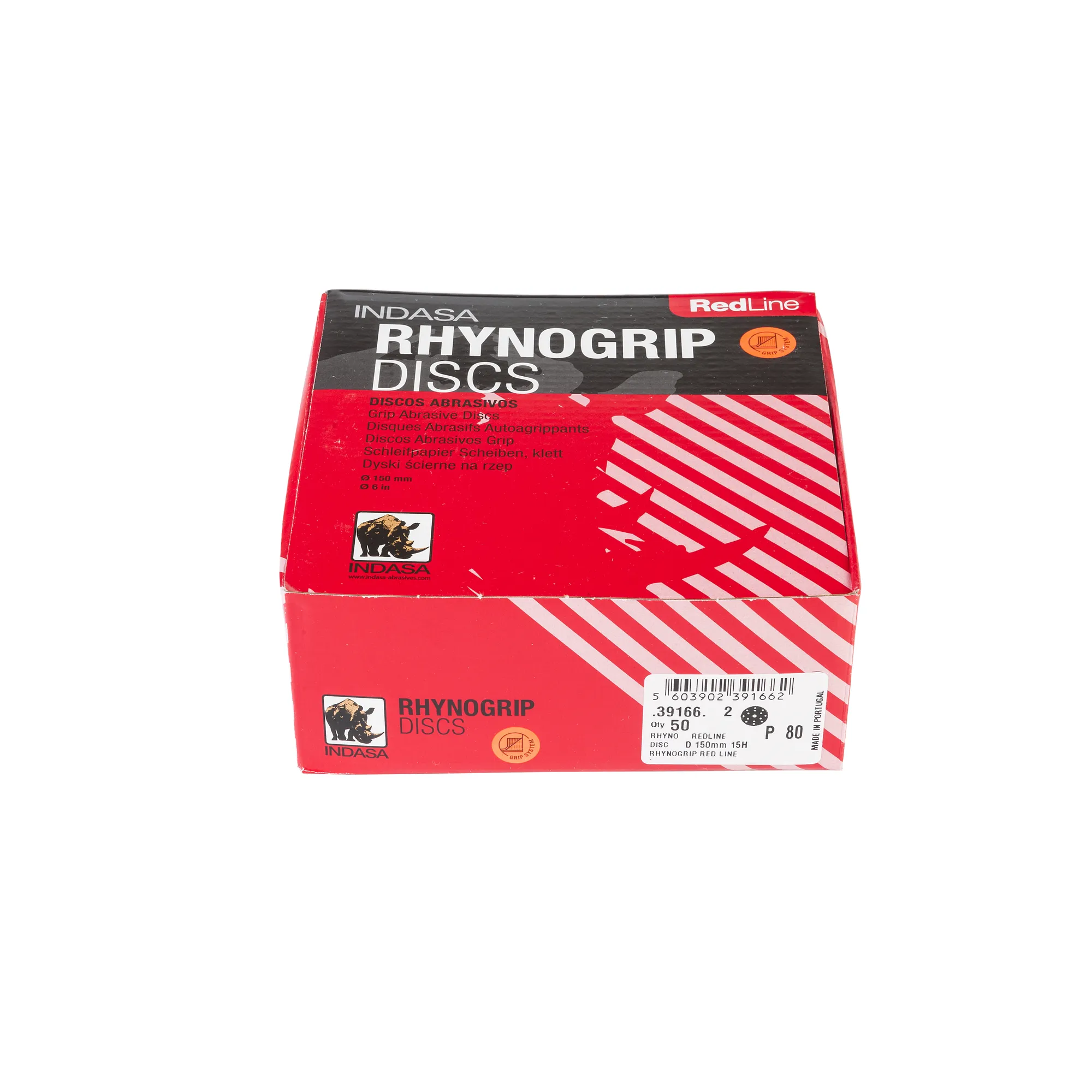 Круг RHYNOGRIP (15H) D150мм Р80 (1уп.х50шт) Indasa 39166