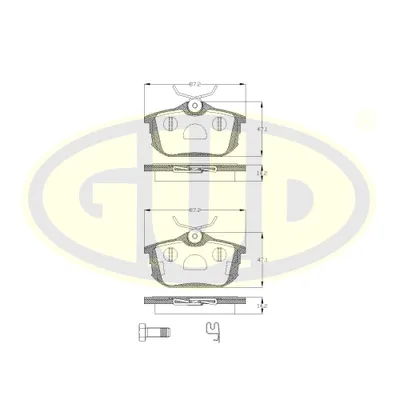 КОЛОДКИ ЗАД MIT COLT 04-/CARISMA/SMA FORFOUR/VOL S40 G.U.D gbp060512