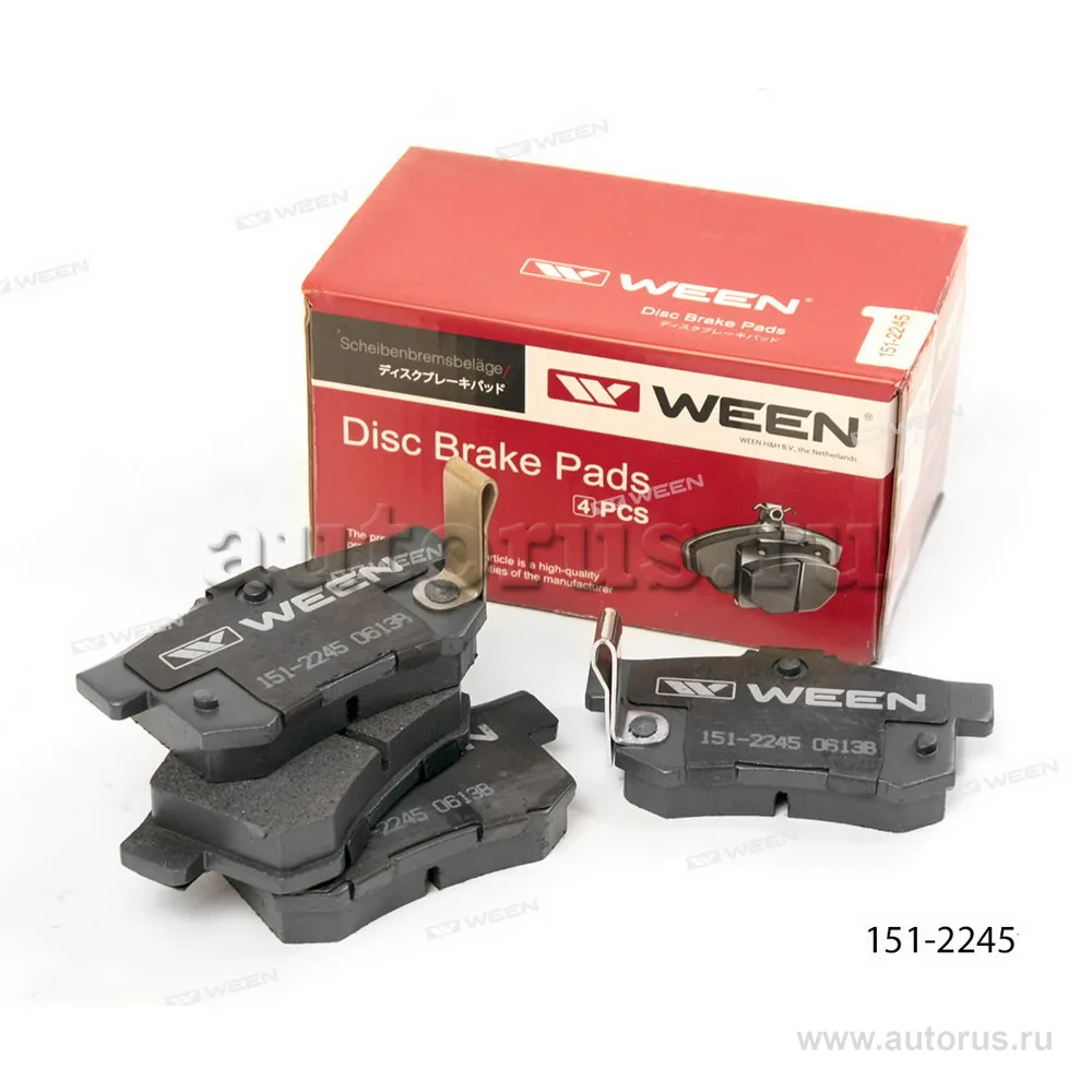 Тормозные колодки дисковые задние HONDA CR-V (RD), Stream (RN) WEEN 151-2245