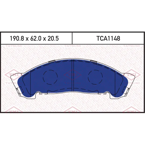 Колодки тормозные дисковые передние ISUZU Elf 95-> TATSUMI TCA1148