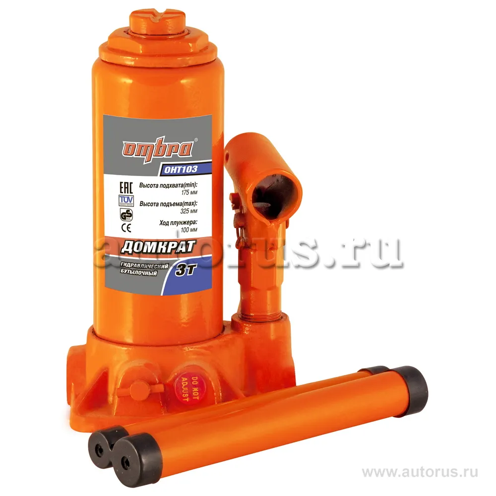 Домкрат гидравлический профессиональный 3 т., 180-350 мм OMBRA OHT103