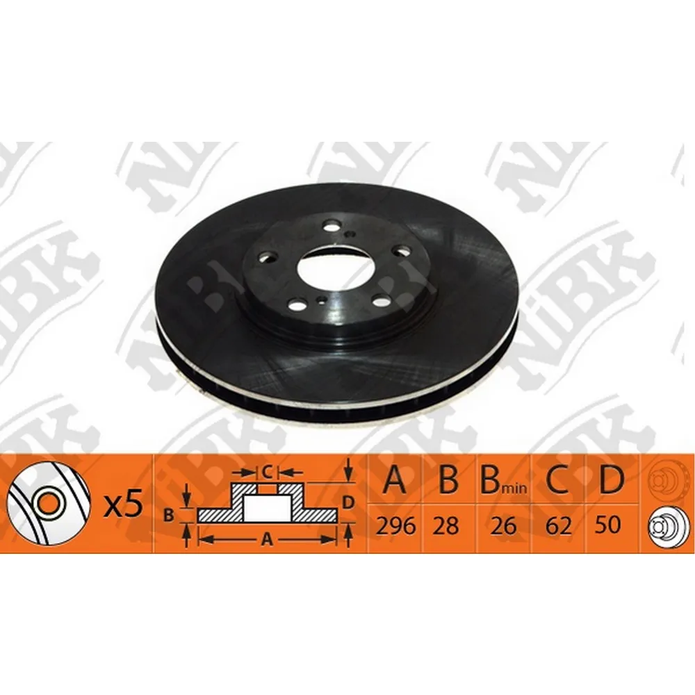 Диск тормозной передний LEXUS RX I 300 NIBK RN1442